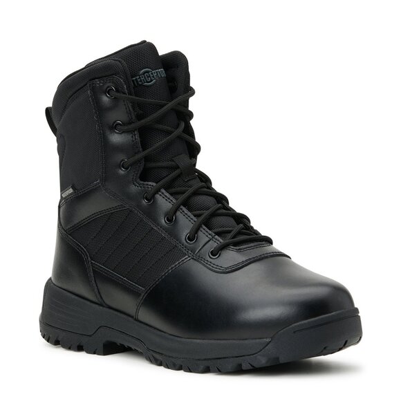 Men's Comfort Combat Tactical Boots Waterproof Slip Oil Resistant Zippered Black - Picture 1 of 10